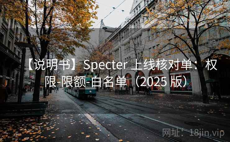 【说明书】Specter 上线核对单：权限-限额-白名单（2025 版）