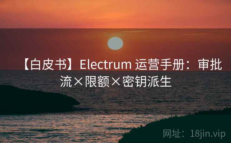 【白皮书】Electrum 运营手册:审批流×限额×密钥派生